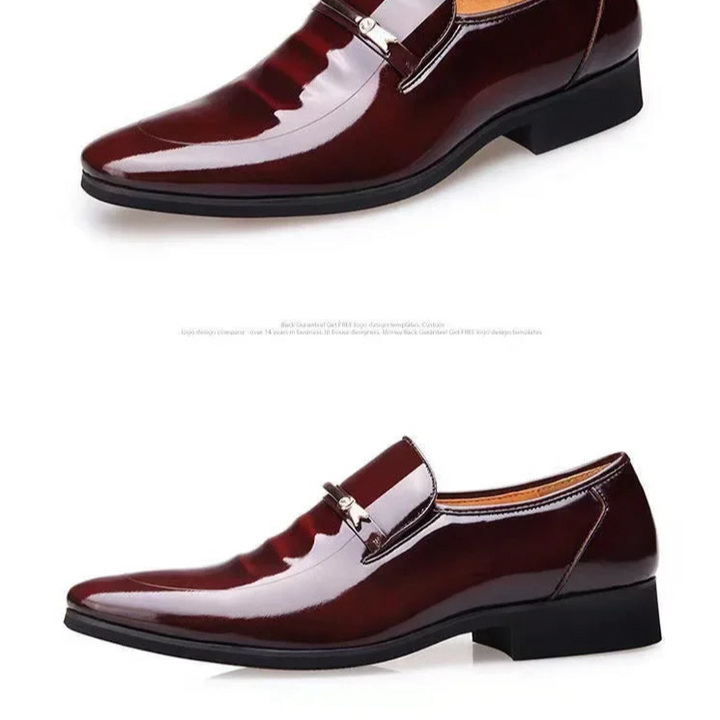 Luxury Business Oxford Leather Shoes Men Breathable Patent Leather Formal Shoes Plus Size Man Office Wedding Flats Male Black