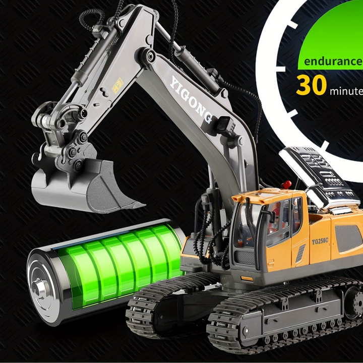 Dig Into Realistic Fun!
This 11-channel RC excavator features 2.4G remote control, durable alloy & plastic design, and powerful functions for lifelike digging action. Perfect for kids aged 6–10.the perfect gift! 🎁 🚧