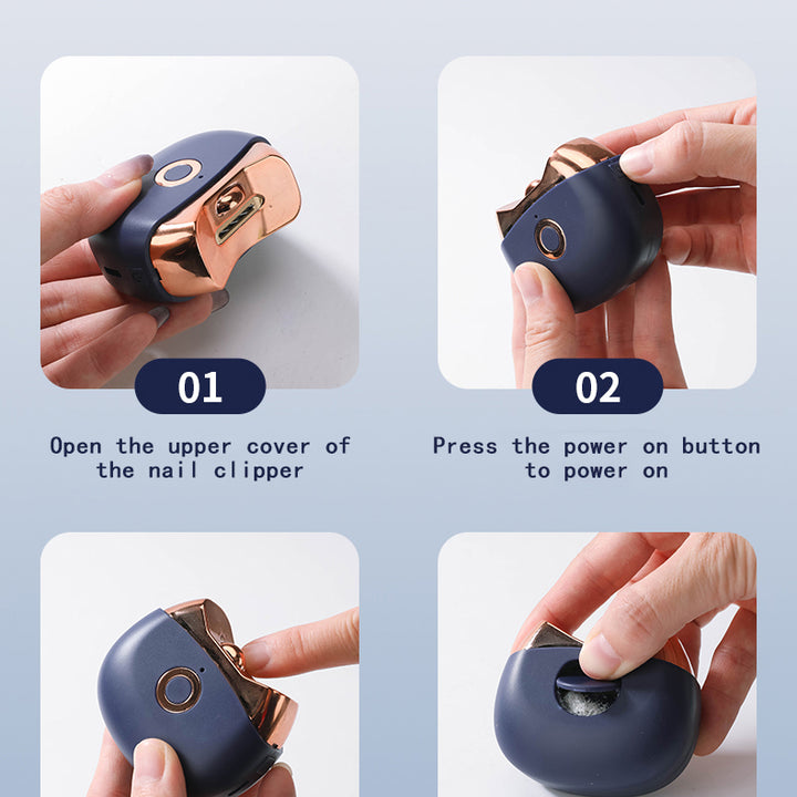 Electric Automatic Nail Clippers USB Rechargeable Electric Trimmer Nail Cutter Scissors For Women Men