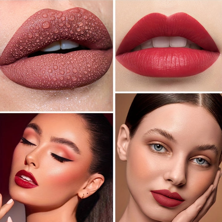 Enchanting Luxurious Matte Velvet Lip Collection - Hydrating, Long-Lasting, Seamless Finish - A Fashionable Chinese Traditional Printed Gift for Women, Perfect for Valentines Day & Lunar New Year Celebrations