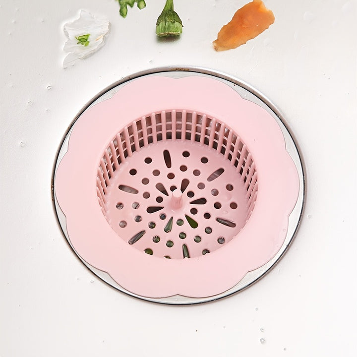 1pc Durable Plastic Sink Strainer - Perfect for Kitchen & Bathroom Sinks!
