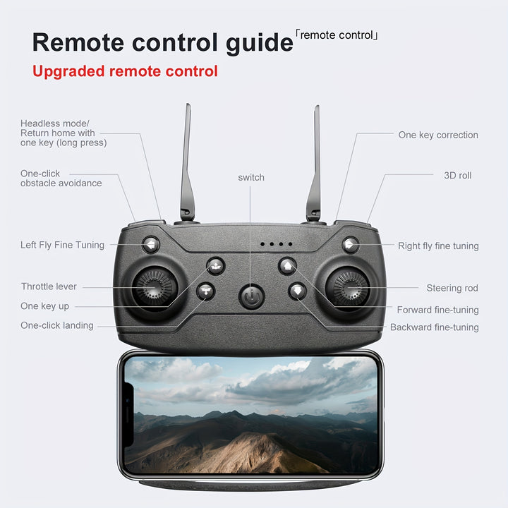 E99 Drone with Dual HD Camera
Affordable and easy to fly, this foldable drone features WiFi FPV, altitude hold, and stable remote control—perfect for kids, beginners, and men’s gifts!