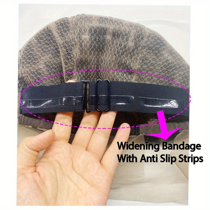 [Natural Braided Wig with Bangs] 95 Sections Glueless Full HD Lace Crochet Wig Cap for Women - Natural Looking Braided Wig with Bangs, Easy Sew-in, Black Braid Material, Free Hooks Included