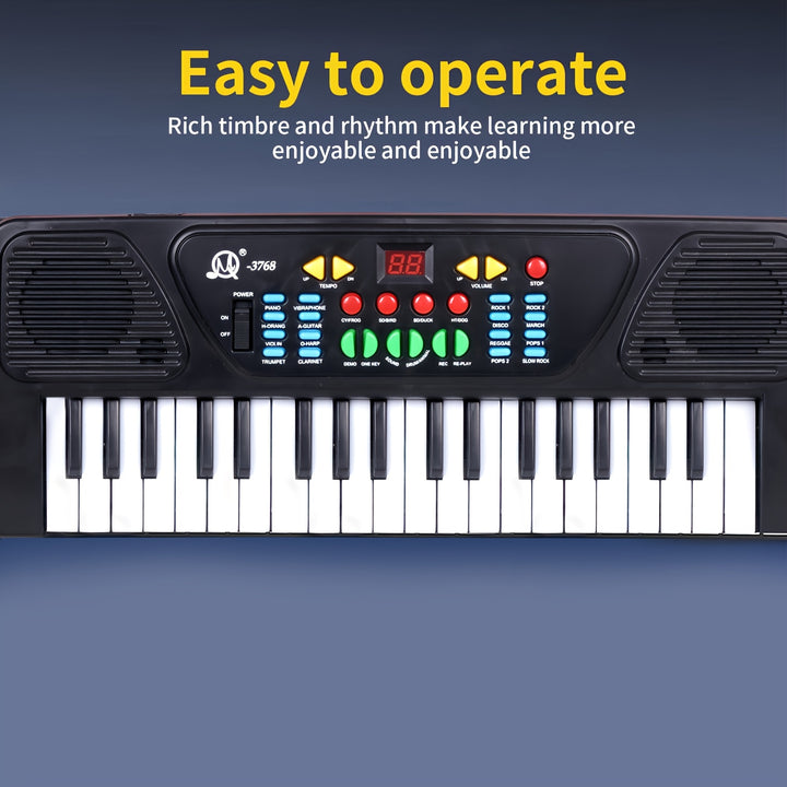 37 Keys Electronic Piano, Single Channel Children's Keyboard Piano, Portable Electronic Piano For Children, Music Piano Keyboard Educational Toys, For Boys Girls Starter Educational Toys Halloween Christmas Birthday Gifts