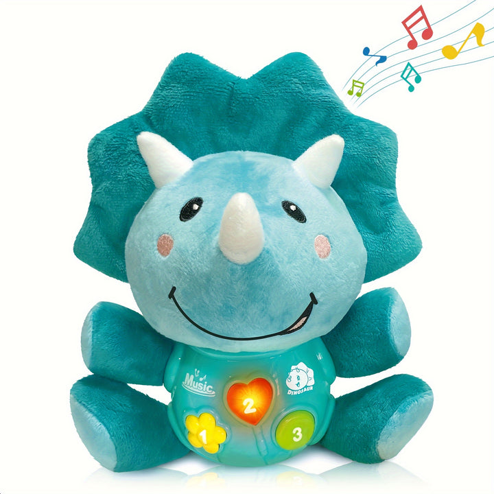 Soft Plush Dinosaur Musical Toys, Light Music Triceratops Stuffed Animal, Birthday Gift