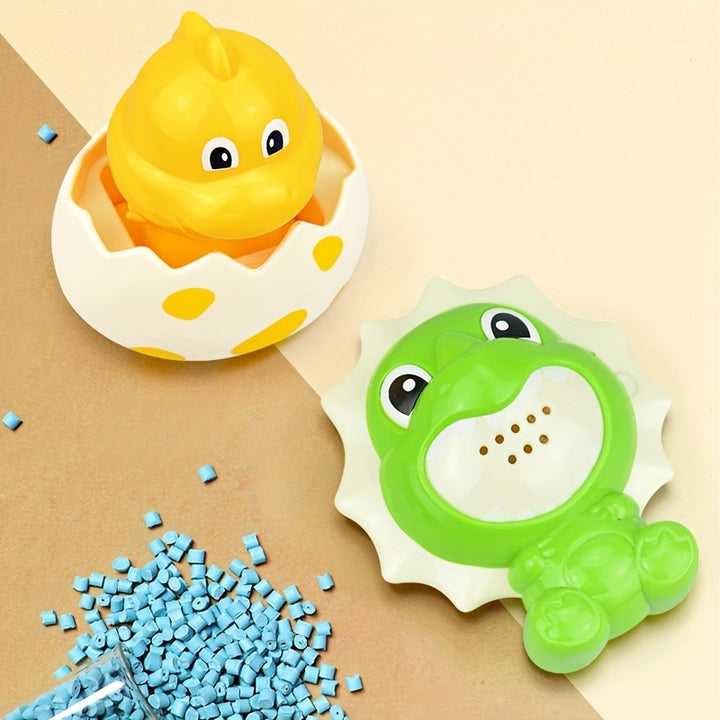 16pcs Dinosaur Bath Toys Dinosaur Wall Bathtub Toy Slide Shower Waterwheel Tracks Water Toys Christmas Holiday Birthday Gifts (random Color)