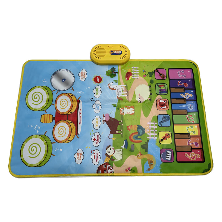🧠 Educational & Fun.
Interactive Music Mat for Kids
Boost creativity with this musical mat featuring 8 animal sounds, a piano keyboard, and real drum play! Fun, safe & perfect for toddlers.