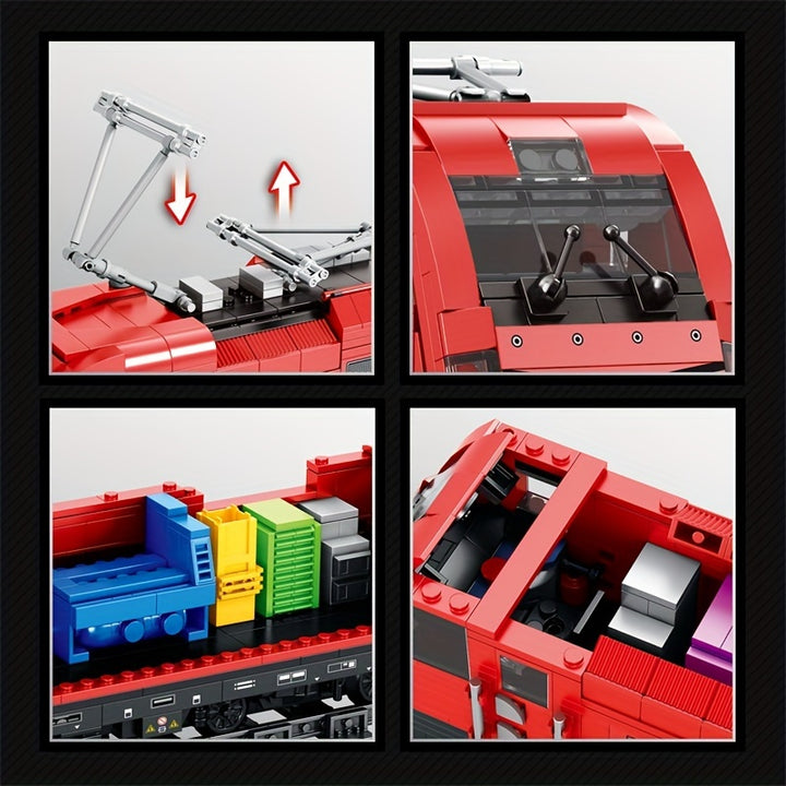 1939pcs Electric Passenger Train Building Blocks Toy, Creative Home Accessories, Party Table Decorations, Mini Building Blocks, Holiday Toys, Christmas Gifts