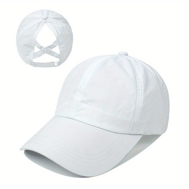 [1X Summer Cap] 1X Quick-Dry Summer Baseball Cap | Men's Ponytail Sun Protection Hat, Women's Sports Cap, Camping Hat