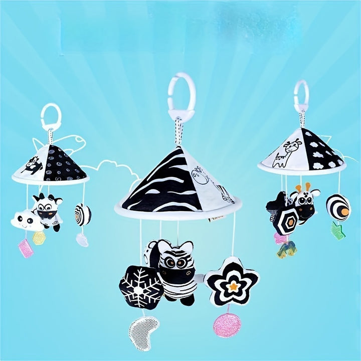 Visual Stimulation On the Go
This black and white hanging baby toy features soft animal designs, gentle wind chimes, and high-contrast colors to support early visual development. Perfect for cribs, strollers, car seats, and baby carriers. 👶🖤🤍