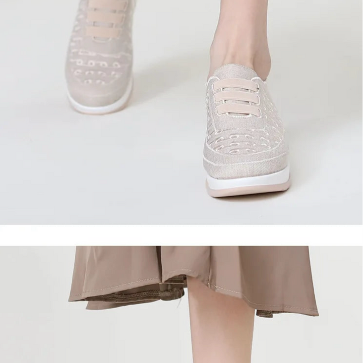 Women's Swing Sneakers Platform Wedge Slip on Casual Sports Shoes for Woman Breathable Slimming Fitness Rocking Shoes Thick Sole
