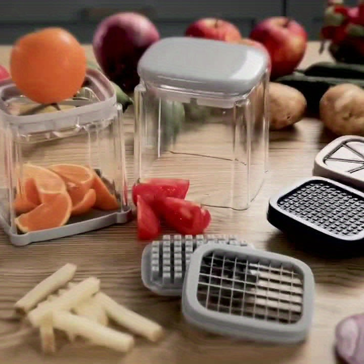 1pc French Fry Cutter, 4-Blade Vegetable Chopper & Dicer for Potatoes, Onions, Chilies, Fruits - Kitchen Utensils & Tools