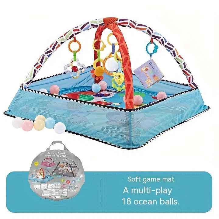 18-in-1 Fun for Little Explorers!
This baby activity gym set includes a soft crawling mat, ball pit, safety fence, and sensory toys—designed to support movement, coordination, and early learning. Perfect for newborns and toddlers.👶