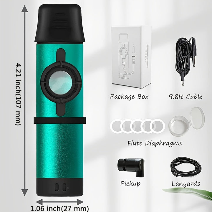 Electronic Music Kazoo With Pickup Metal Kazoo Niche Musical Instrument Easy To Learn Music Gift Good Companion For Guitar