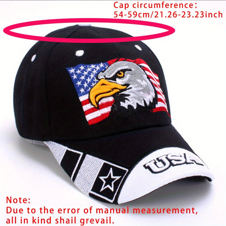 Flag USA Eagle Baseball Cap Embroidery Casual Breathable Sports Hat Outdoor Sunscreen Dad Hats For Women Men