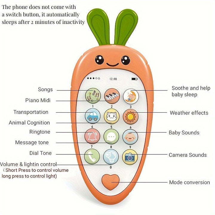 Ring, Learn & Play!
This bilingual baby phone toy features music, sounds, and teether-friendly design—perfect for early learning and sensory play. Fun and educational for little hands! 📱🎶👶