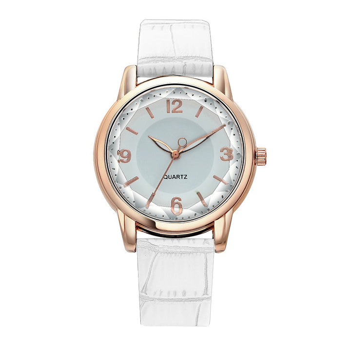 Elegant Women's Quartz Watch - Genuine Leather Strap, Water-Resistant, Versatile for All Occasions