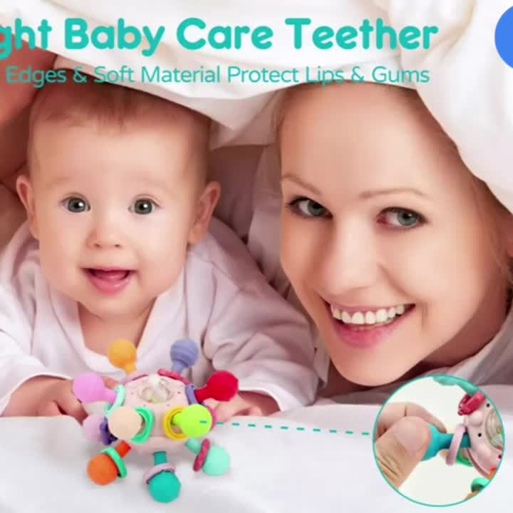 Play, Soothe & Grow!
This infant toy set includes teethers, grab-and-shake rattles, and tummy time toys—designed to support sensory development and motor skills from 0 to 12 months. Safe, fun, and perfect for everyday play! 👶🍼🎉