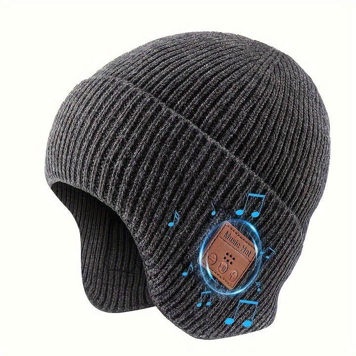 Snow Skiing Warm Wireless Beanie Hat Cold proof Music Earphone Ear Protector Woolen Hat