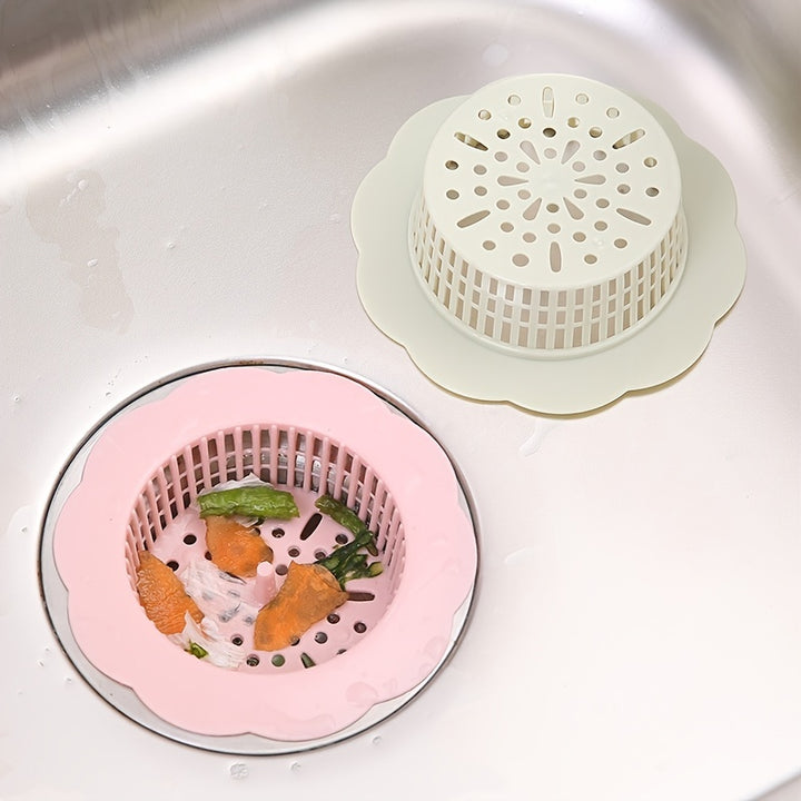 1pc Durable Plastic Sink Strainer - Perfect for Kitchen & Bathroom Sinks!