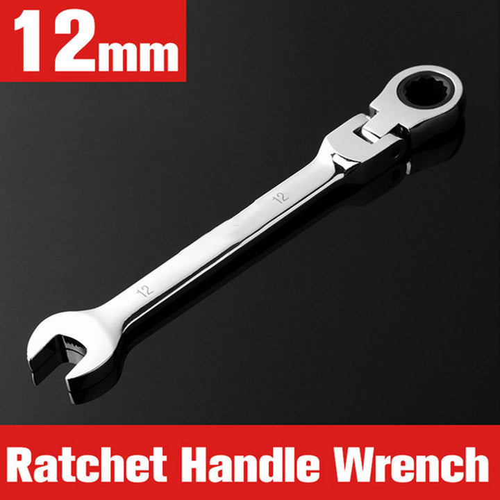 1pc/12pcs, Ratchet Wrench With Flexible Head, Dual-use Ratchet Tool Automotive Hand Tool Ratchet Wrench