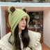 Frog Knitted Beanie Hat Lovely Frog Ear Protection Hat Winter Warm Hat Cartoon Earflap Knitted Headband Cap