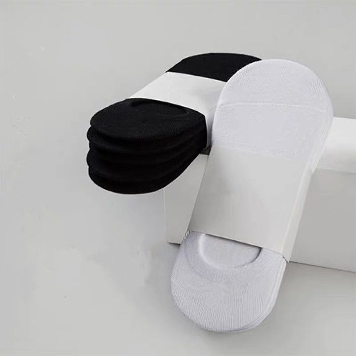 3/5/10 Pairs Men's Cotton Blend Plain Color Breathable Sweat Resistant Anti-odor No Show Socks