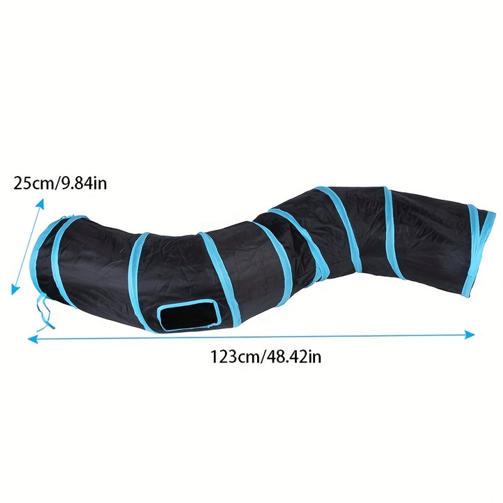 Collapsible Cat Tunnel with Peek Holes
Interactive multi-way tunnel with hanging ball toy—foldable, durable, and perfect for indoor fun with cats, kittens, puppies & small pets.🐈🐕