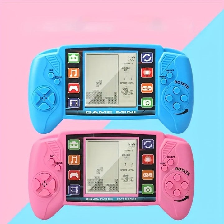 1pc Big Screen Retro Classic Handheld Game Console - Portable Electronic Toys with Classic Games, Nostalgic Design and Easy-to-Use Interface