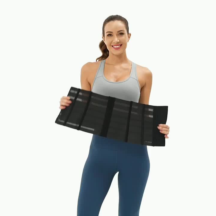 1pc Breathable Polyester Waist Cincher for Women - Medium Control Posture Improvement Shapewear with Adjustable Closure, Knit Fabric Weave, Hand Washable - 1pc