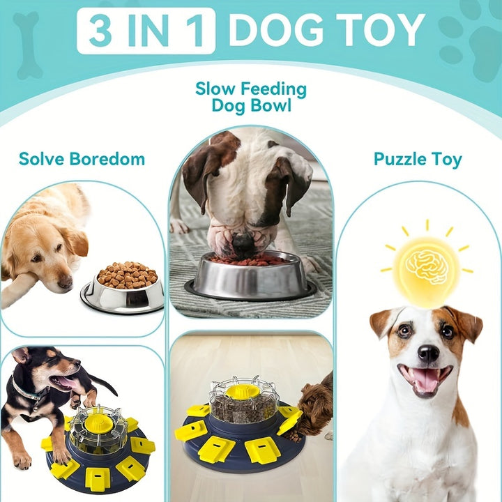 Dog Rotating Puzzle Toy, Dog Treat Puzzle Slow Feeder, Interactive Enrichment Toys For Large/Medium/Small, Dog Food Dispenser For Boredom And Mental Stimulation