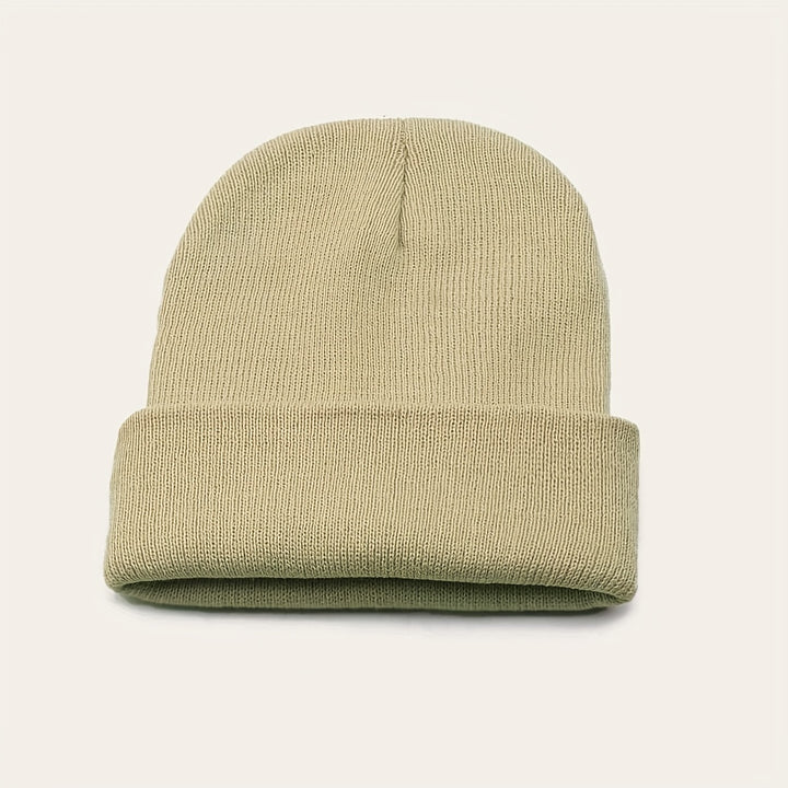 Trendy Candy Color Basic Beanie Simple Casual Knit Hats Elastic Coldproof Skull Cap Cuffed Beanies For Women Men Autumn & Winter