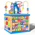 Wooden Activity Cube, 5-in-1 Toys For 1+ Year Old Boys & Girls, Educational Learning Toys For Toddlers Age 1-2, Multipurpose ABC-123 Abacus Bead Maze Shape Sorter