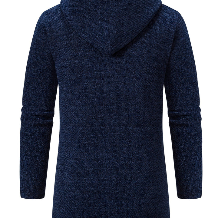 Men's Autumn And Winter Plush Thick Warm Mid Length Hooded Cardigan Best Sellers