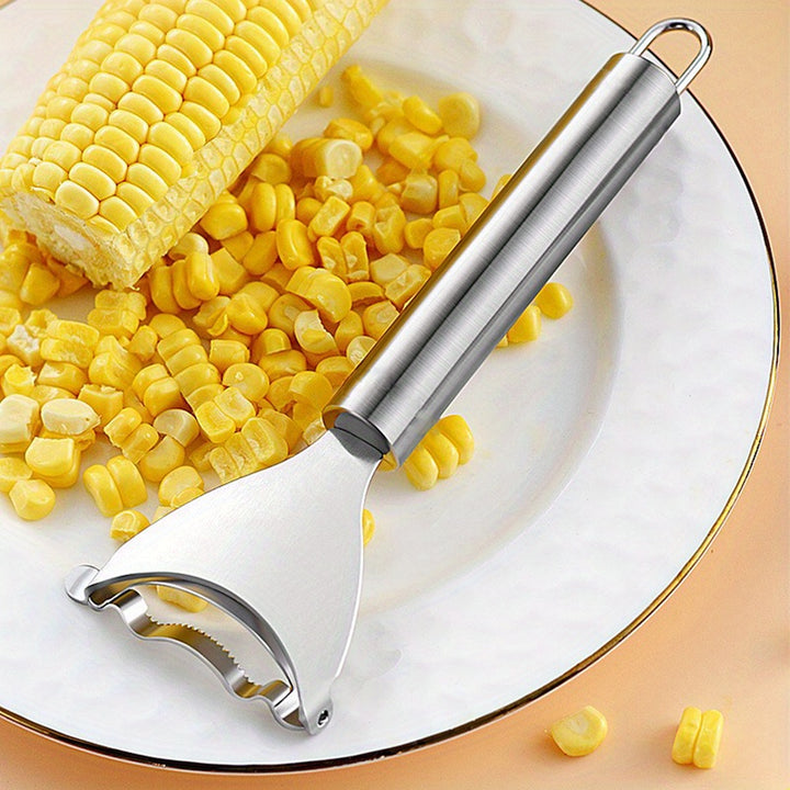 Stainless Steel Corn Stripper & Peeler - Durable, Multi-Use Kitchen Tool for Effortless Meal Prep