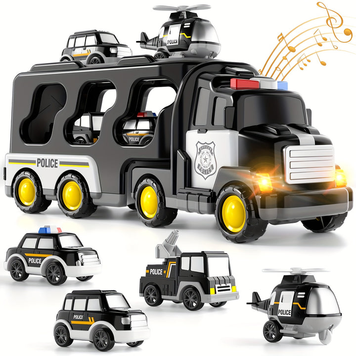 5-in-1 Action-Packed Fun!
This police truck toy set includes 5 vehicles with lights and sound—perfect for kids ages 3–8. Built for imaginative play and adventure, it’s a top gift for birthdays, Christmas, or any special occasion! 🚓🎉🚨