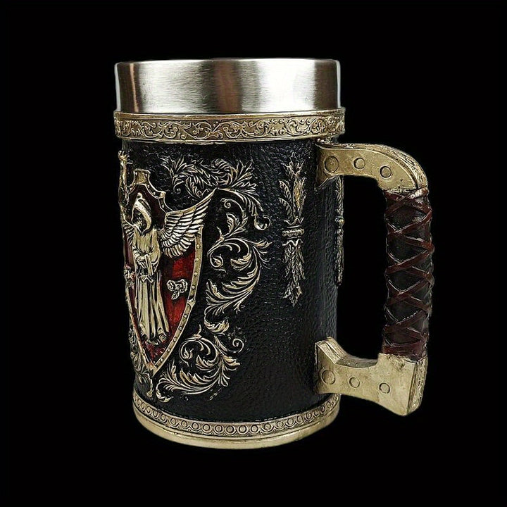 1pc Horror Death Coffee Mug - 600ml/20oz Stainless Steel Grim Reaper Skull Water Cup - Unique Summer Winter Drinkware for Home Kitchen, Spooky Birthday and Halloween Gifts