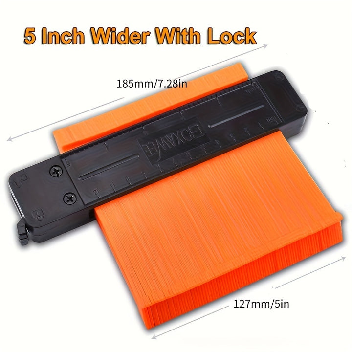 5Inch/10Inch GOXAWEE Precision Contour Gauge - Squares for Flooring, Construction, Carpenter, DIY Handyman - Adjustable Lock, Precise Irregular Shape Duplicator for Accurate Measurements