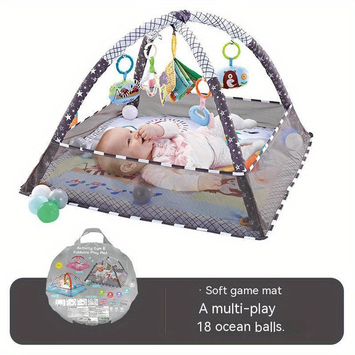18-in-1 Fun for Little Explorers!
This baby activity gym set includes a soft crawling mat, ball pit, safety fence, and sensory toys—designed to support movement, coordination, and early learning. Perfect for newborns and toddlers.👶