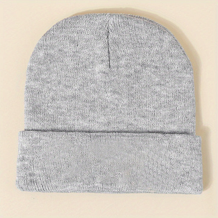 Trendy Candy Color Basic Beanie Simple Casual Knit Hats Elastic Coldproof Skull Cap Cuffed Beanies For Women Men Autumn & Winter