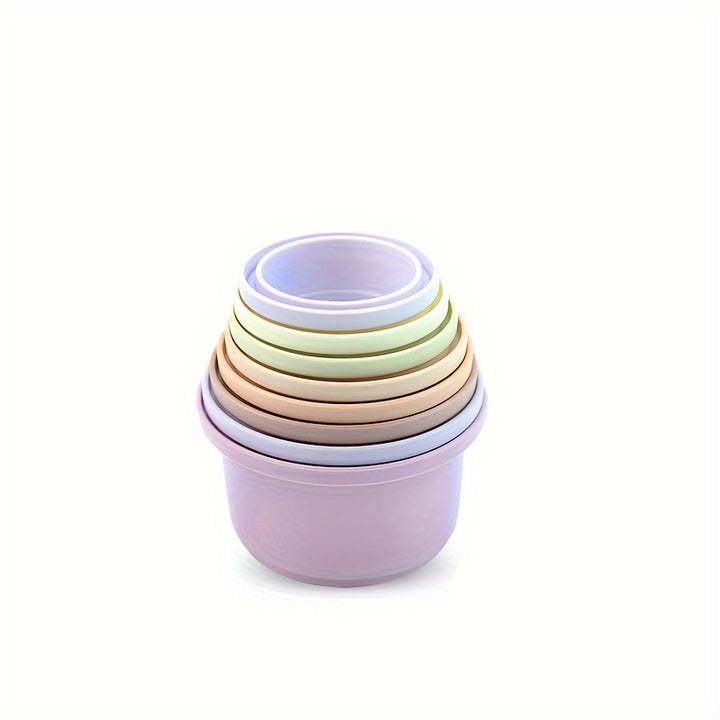 8pcs Small Pet Toys Set - Bunny Stacking Cup, Rabbit Toy, Plastic Snack Cup, Nesting Cup - For Rabbits & Bunnies - For Play & Enrichment - Great Gift for Pet Lovers