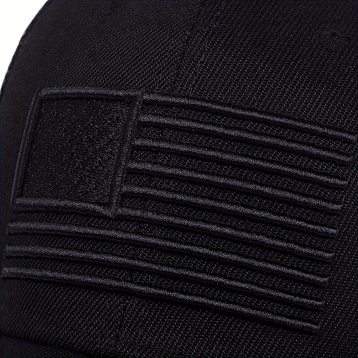 Embroidered Mesh Back American Flag Snapback Baseball Cap, U.S.A. Patriotic Caps For Veteran's Day, July 4th Independence Day