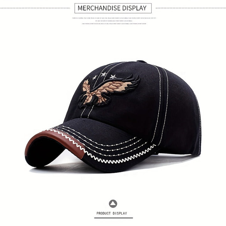 1pc Unisex Sunshade Breathable Baseball Cap With Eagle Embroidery For Outdoor Sport, Ideal choice for Gifts