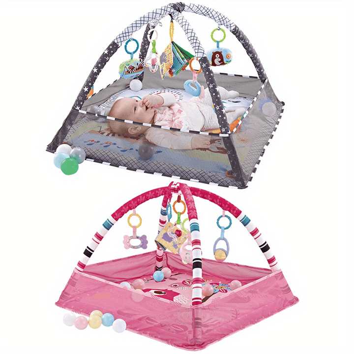 18-in-1 Fun for Little Explorers!
This baby activity gym set includes a soft crawling mat, ball pit, safety fence, and sensory toys—designed to support movement, coordination, and early learning. Perfect for newborns and toddlers.👶