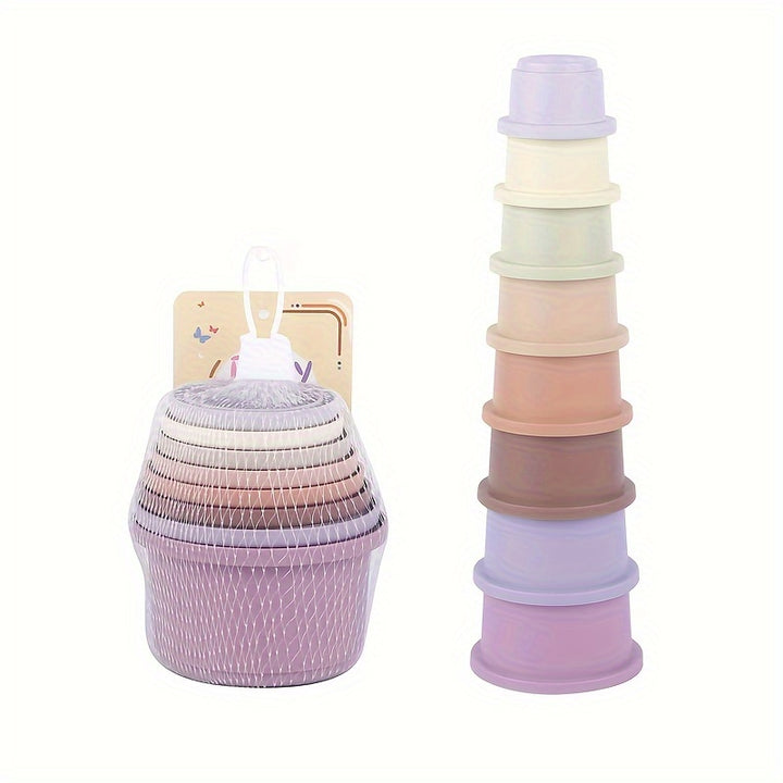 8pcs Small Pet Toys Set - Bunny Stacking Cup, Rabbit Toy, Plastic Snack Cup, Nesting Cup - For Rabbits & Bunnies - For Play & Enrichment - Great Gift for Pet Lovers