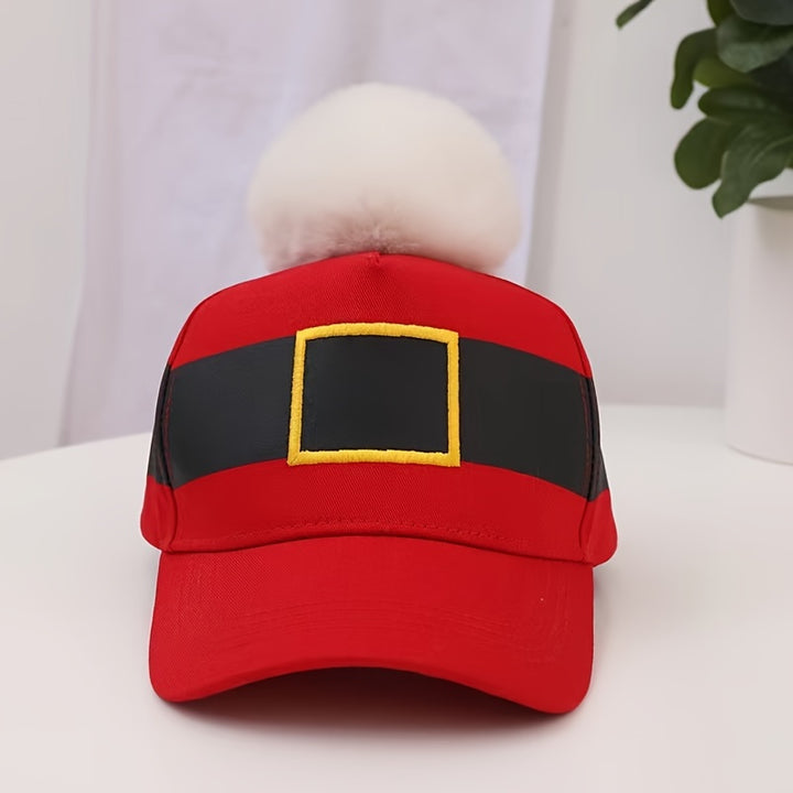 Classic Santa Claus Cartoon Knit Beanie - Soft, Breathable, Elastic Cotton Skull Cap for Women - Autumn & Winter Fashion Accessory