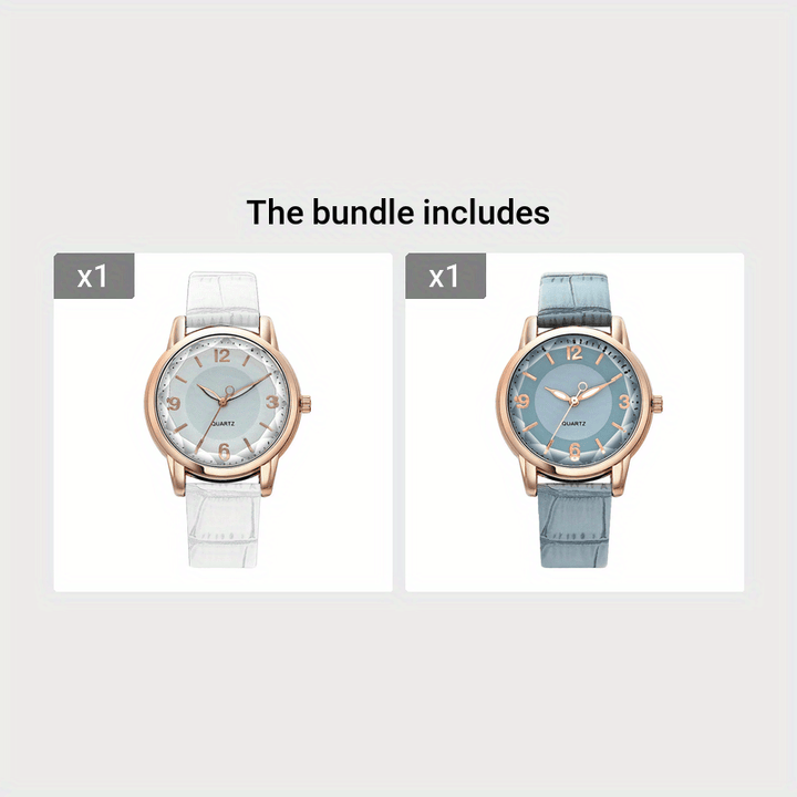 Elegant Women's Quartz Watch - Genuine Leather Strap, Water-Resistant, Versatile for All Occasions