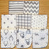 8Pack Soft & Absorbent 2-Layer Handkerchief Set - Washcloths & Wash Gloves for Face, Baby, and Kitchen Use - Multi-Purpose, Reusable, and Gentle on Skin - Perfect Gift for Christmas, Halloween, and Thanksgiving Day