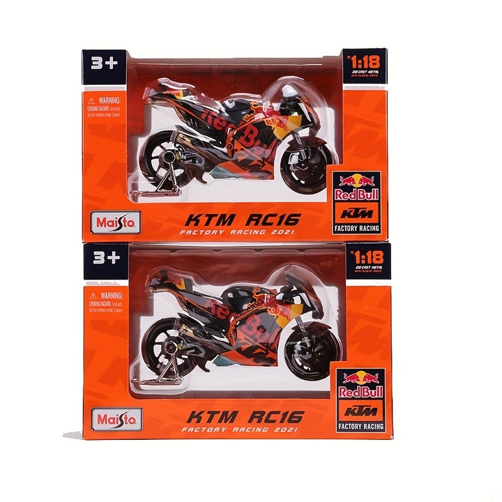 Race into Action!
Maisto 1:18 Red Bull KTM Factory Racing #88/#33 die-cast motorcycles – highly detailed collectibles for fans and riders alike. Perfect for display, gifting, or revving up your collection. 🏍️🔥