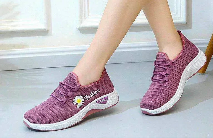 Adult sneakers, women's light running shoes, net shoes, comfortable soft soled sneakers, women's breathable casual single shoes